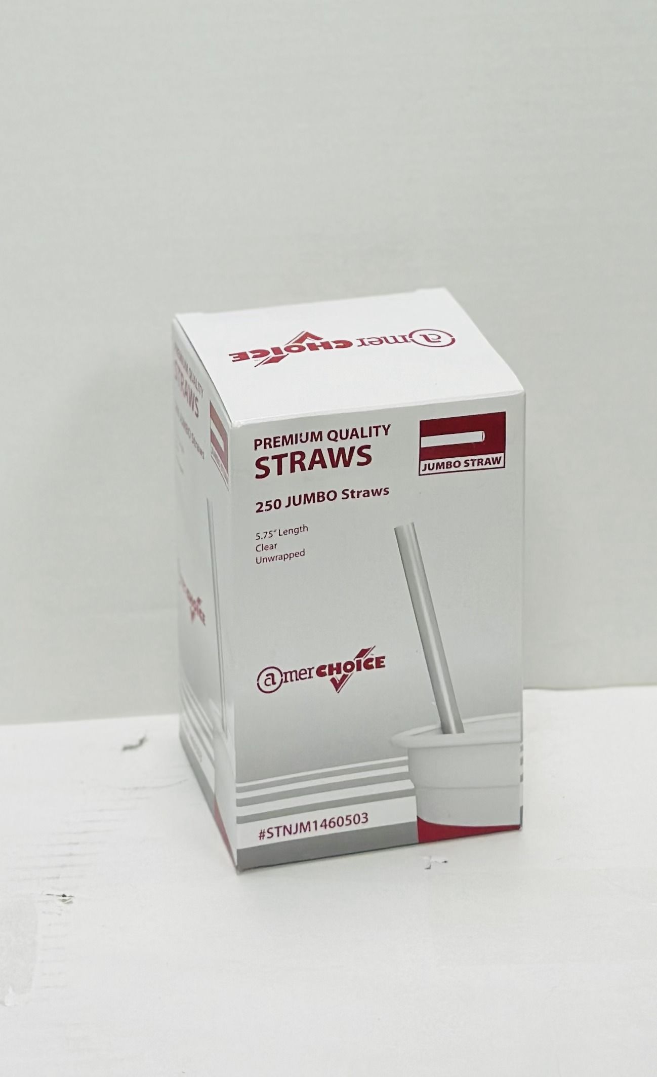 STRAWS SHORT JUMBO CLEAR 250/