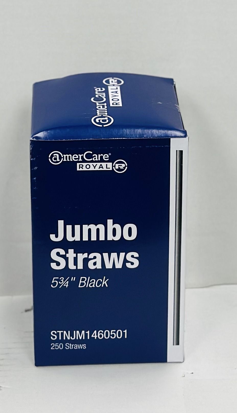 STRAWS SHORT JUMBO BLACK 250/